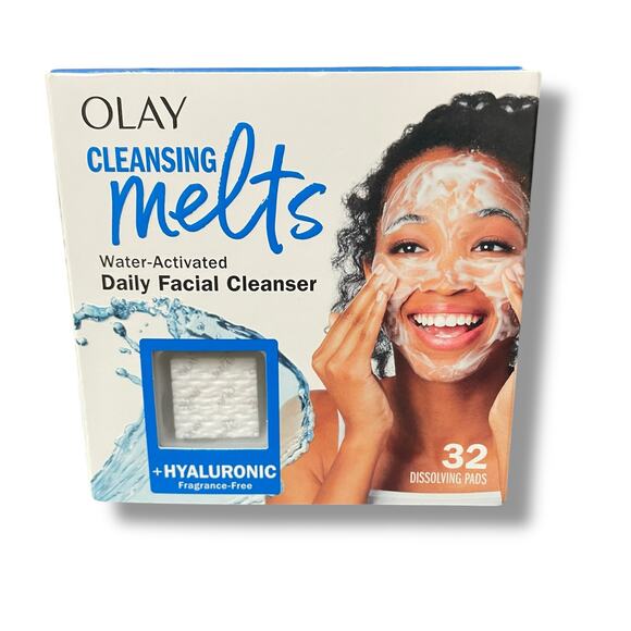 Olay Face Cleansing Melts Hyaluronic 32 Dissolving Pads Daily Travel Gym Lot x6 - Picture 9 of 10